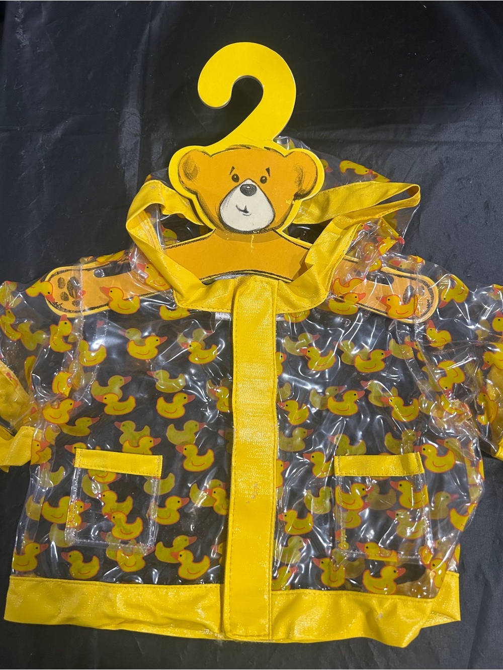 Build A Bear Yellow Clear Rain Jacket with Duck Print